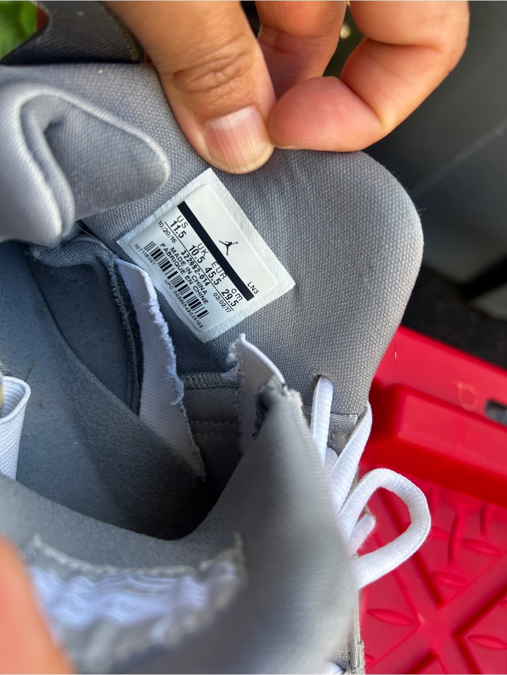Nike Air Jordan Mens 6 Basketball Shoes Gray - Picture 4 of 4